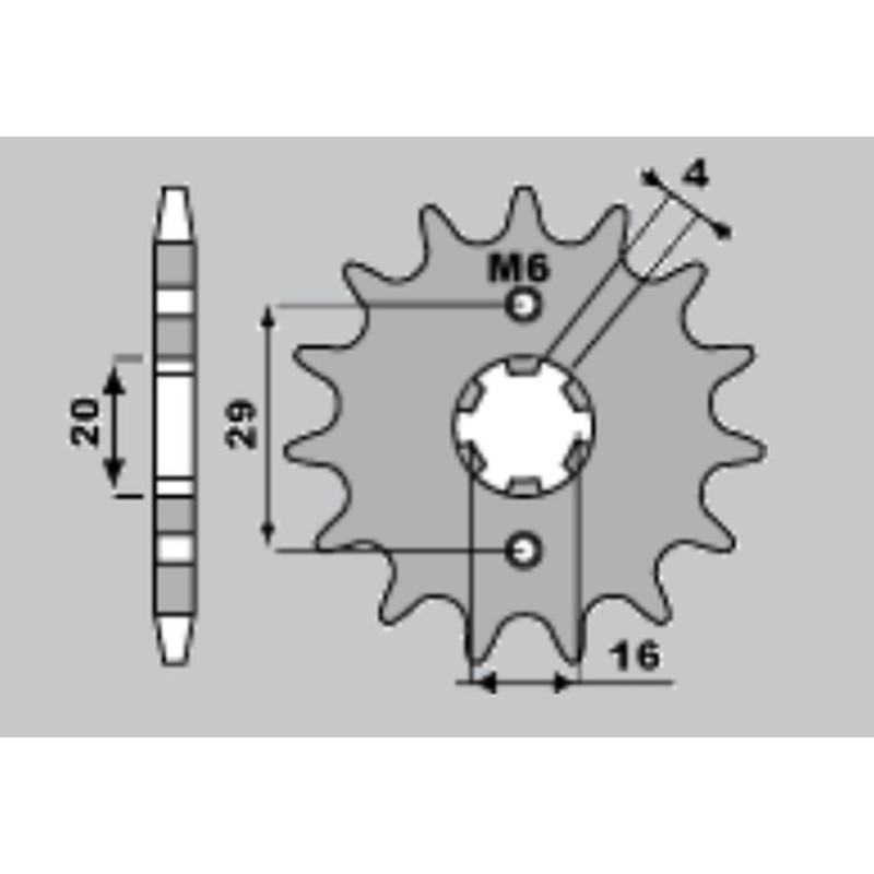 JR WYPRZEDAŻ ZĘBATKA PRZEDNIA 425 16 SUZUKI TS 125 R/X '90-'96, RG 125 '92-'96 (JTF425.16)