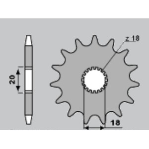 JR WYPRZEDAŻ ZĘBATKA PRZEDNIA 426 14 SUZUKI GN 125 '92-'00, DR 125 '80-'85 (JTF426.14)