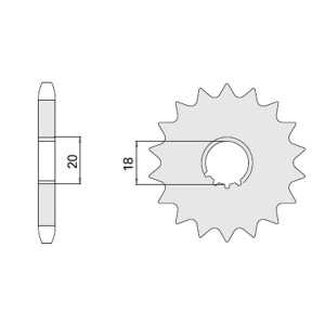 CHT WYPRZEDAŻ ZĘBATKA PRZEDNIA 426 14 SUZUKI GN 125 91-00, GS 125 (JTF426.14) (426-14)