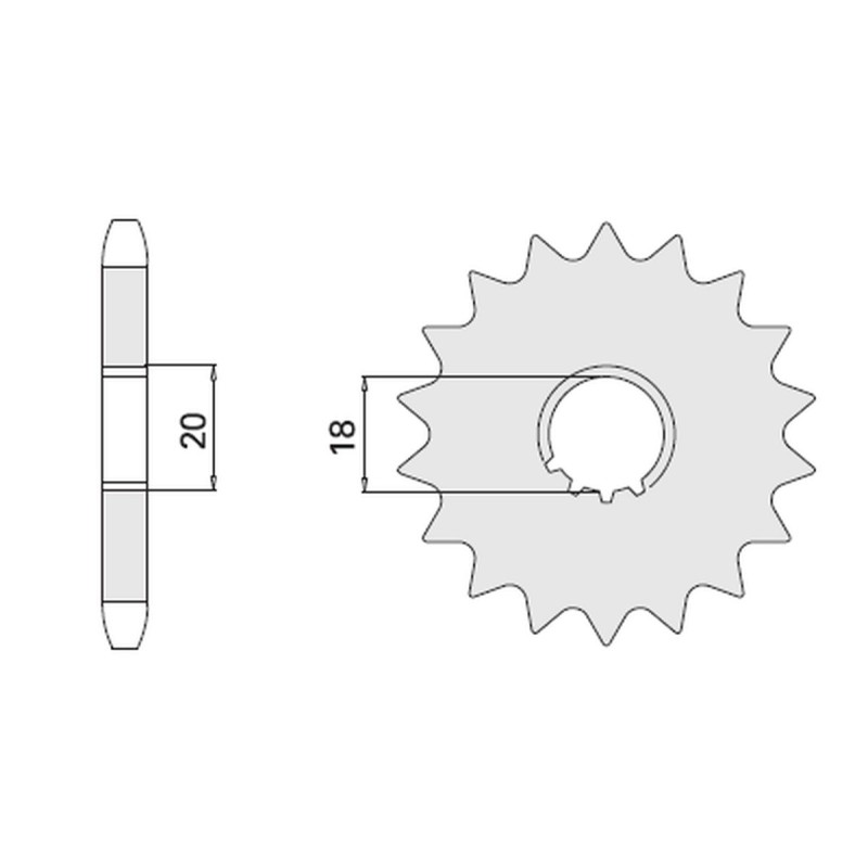 CHT WYPRZEDAŻ ZĘBATKA PRZEDNIA 426 14 SUZUKI GN 125 91-00, GS 125 (JTF426.14) (426-14)