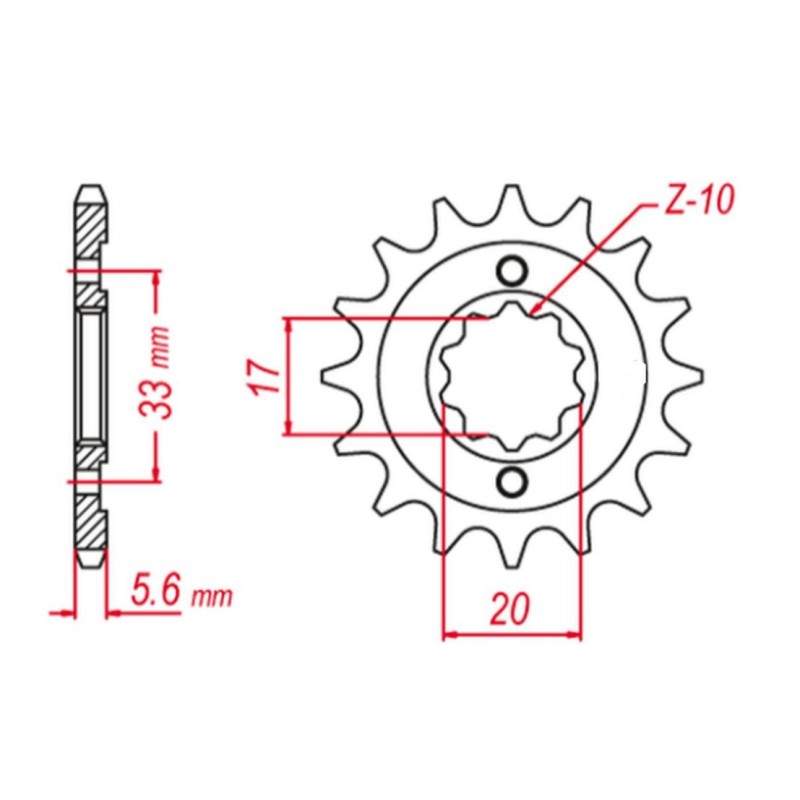 GROSSKOPF WYPRZEDAŻ ZĘBATKA PRZEDNIA 430 14 KAWASAKI KXF 250`04-\'05, SUZUKI RMZ 250 \'04\'-06 (+1) (JTF430.14)