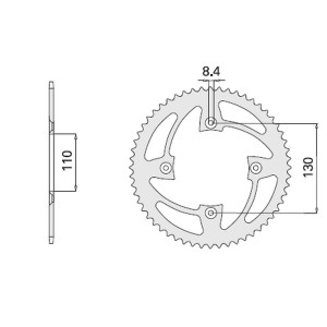 CHT WYPRZEDAŻ ZĘBATKA TYLNA 4306 55 HONDA CR 80/85 (2064-55) (ŁAŃC. 420)