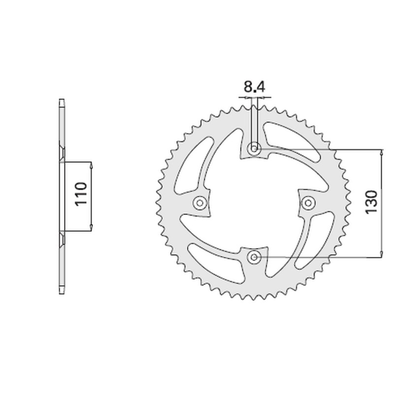 CHT WYPRZEDAŻ ZĘBATKA TYLNA 4306 55 HONDA CR 80/85 (2064-55) (ŁAŃC. 420)