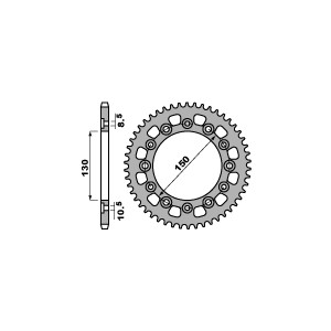 PBR ZĘBATKA TYLNA 4309 40 C45 HONDA XL 600 R (83-87) (PD03) (JTR245/3.40) (ŁAŃC. 520)