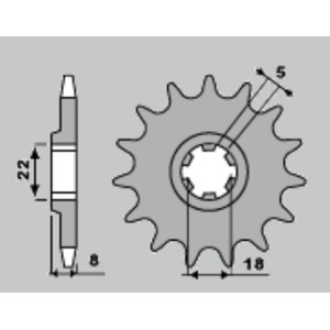 PBR WYPRZEDAZ ZĘBATKA PRZEDNIA 431 13 SUZUKI PE 250 '78-'82, RM 250 '79-'81, RM 400 '78-'80 ( (JTF431.13) (ŁAŃC. 520) (431