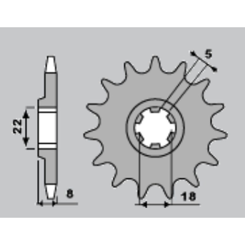 PBR WYPRZEDAZ ZĘBATKA PRZEDNIA 431 13 SUZUKI PE 250 '78-'82, RM 250 '79-'81, RM 400 '78-'80 ( (JTF431.13) (ŁAŃC. 520) (431