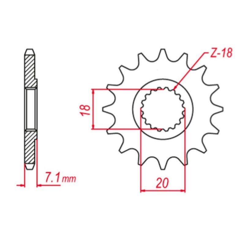 GROSSKOPF WYPRZEDAŻ ZĘBATKA PRZEDNIA 432 13 SUZUKI RM 125 '92-'11, RMZ 250 '10-'12 (JTF427.13)