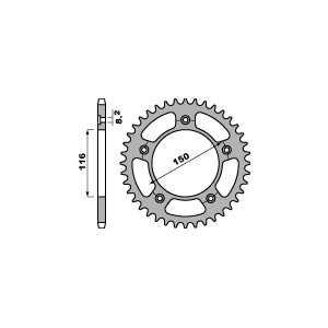 PBR WYPRZEDAZ ZĘBATKA TYLNA 4329 42 C45 APRILIA RS250 REPLICA 95-05 (ŁAŃC. 520)