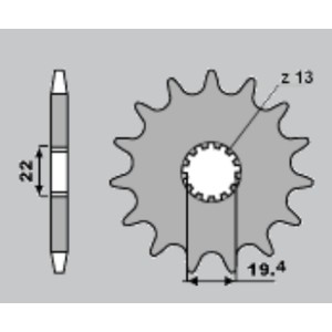 PBR WYPRZEDAZ ZĘBATKA PRZEDNIA 433 14 18NC SUZUKI GSF 400 (90-96) (ŁAŃC. 525)