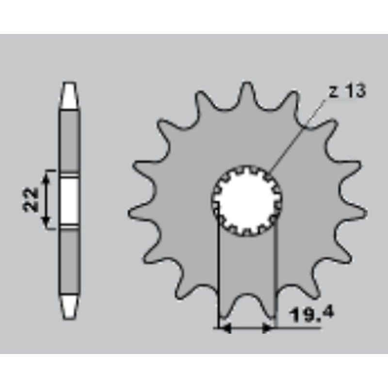 PBR WYPRZEDAZ ZĘBATKA PRZEDNIA 433 14 18NC SUZUKI GSF 400 (90-96) (ŁAŃC. 525)