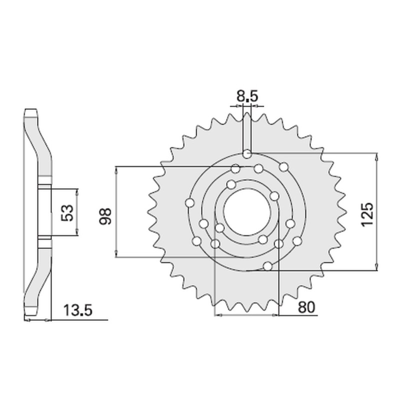 CHT WYPRZEDAŻ ZĘBATKA TYLNA 4331 50 (2035-50) DERBI SENDA 50 '96-'99