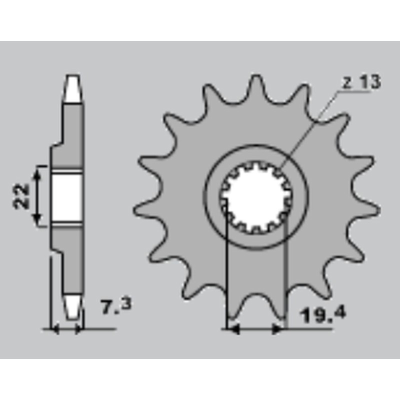 CHT WYPRZEDAŻ ZĘBATKA PRZEDNIA 434 15 SUZUKI GZ 250 MARAUDER '00-'10 (JTF434.15)
