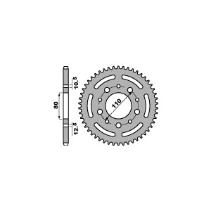 PBR ZĘBATKA TYLNA 4350 48 C45 HONDA XRV 750 (93-03) (+2) (ŁAŃC. 525)