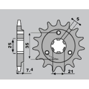 PBR ZĘBATKA PRZEDNIA 437 15 18NC suzuki dr600/650 '85-95 (-1) (ŁAŃC. 520)