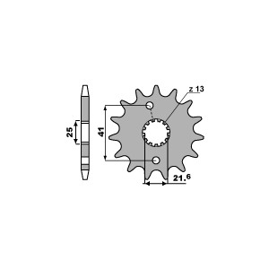 PBR WYPRZEDAŻ ZĘBATKA PRZEDNIA 438 15 18NC SUZUKI GSX 400 F 81-86, GR 650 (-1) (ŁAŃC. 520)