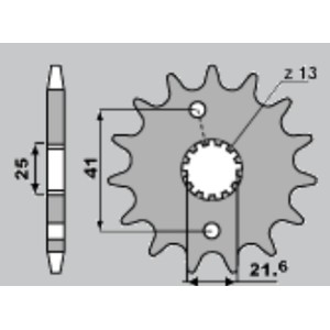 CHT WYPRZEDAŻ ZĘBATKA PRZEDNIA 438 14 (A4250436140) SUZUKI DR 650