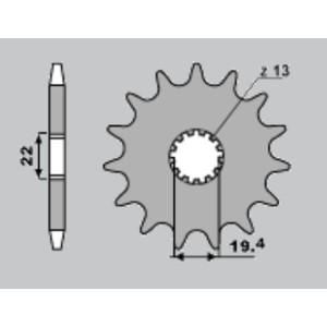 PBR ZĘBATKA PRZEDNIA 439 15 18NC SUZUKI GR 650 (83-85), GSX 400 F (ŁAŃC. 530)