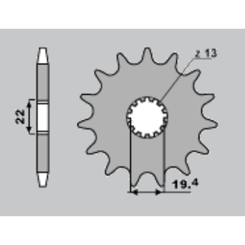 PBR ZĘBATKA PRZEDNIA 439 15 18NC SUZUKI GR 650 (83-85), GSX 400 F (ŁAŃC. 530)