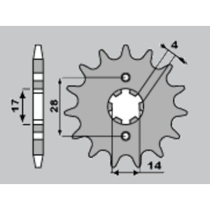 CHT WYPRZEDAŻ ZĘBATKA TYLNA 4402 52 YAMAHA DT50R, RIEJU 50, PEUGEOT 50, DERBI SENDA 50 (JTR1131.52) (ŁAŃC. 420)