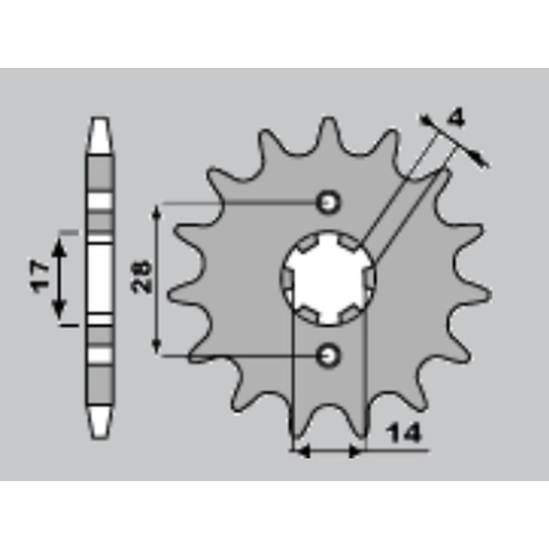 CHT WYPRZEDAŻ ZĘBATKA TYLNA 4402 52 YAMAHA DT50R, RIEJU 50, PEUGEOT 50, DERBI SENDA 50 (JTR1131.52) (ŁAŃC. 420)