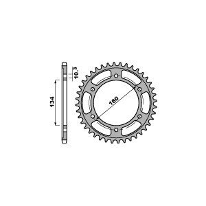 PBR ZĘBATKA TYLNA 4405 48 C45 HONDA CBR600F/CBR600RR (ŁAŃC. 525) (JTR1307.48)