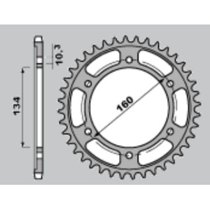 GROSSKOPF WYPRZEDAŻ ZĘBATKA TYLNA UTWARDZANA 4405 45 C45 HONDA CBR 600F (01-06) (JTR1307.45) (KOLOR CZARNY)