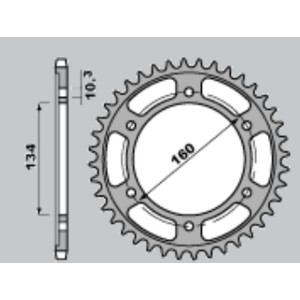 JR WYPRZEDAŻ ZĘBATKA TYLNA ULTRALIGHT UTWARDZANA 4405 46 C45 HONDA CBR 600F SPORT \'01-\'02, CBR 600 F4I \'01-\'06 (JTR1307.46)