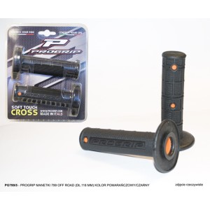 PROGRIP MANETKI PG799 OFF ROAD - Czarno-Pomarańczowe - 22+25mm - 118mm