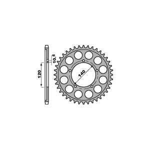 PBR WYPRZEDAZ ZĘBATKA TYLNA 4409 44 C45 TRIUMPH TIGER 1050 07-14, SUZUKI (JTR1800.44) (ŁAŃC. 530)