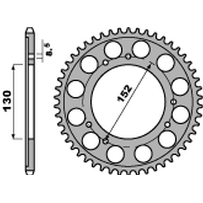 PBR ZĘBATKA TYLNA 4424 43 C45 CAGIVA NAVIGATOR 1000 '01-'05, GRAN CANYON 900 '00-'01