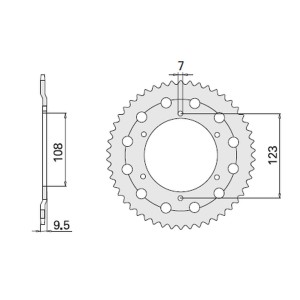 CHT WYPRZEDAŻ ZĘBATKA TYLNA 4430 52 DERBI GPR 50R '98-'02 (2059-52)