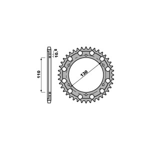 PBR ZĘBATKA TYLNA 4440 48 C45 YAMAHA R6 03-05 (ŁAŃC. 532) - wysokiej jakości zębatka tylna