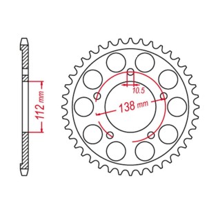 GROSSKOPF WYPRZEDAŻ ZĘBATKA TYLNA 4448 48 YAMAHA YZF-R6 '99-'02 KONWERSJA NA ŁAŃCUCH 530 (JTR1871.48)