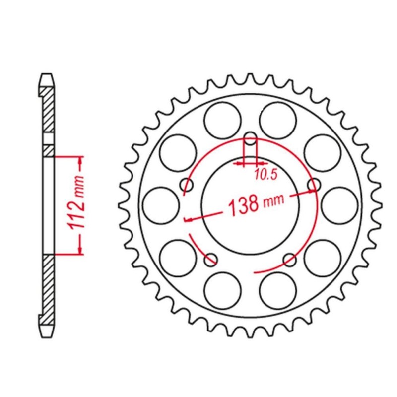 GROSSKOPF WYPRZEDAŻ ZĘBATKA TYLNA 4448 48 YAMAHA YZF-R6 '99-'02 KONWERSJA NA ŁAŃCUCH 530 (JTR1871.48)