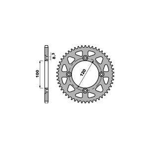 PBR ZĘBATKA TYLNA 4453 51 F BETA 50RR 05-09 (ŁAŃC. 420) (JTR-BRAK)