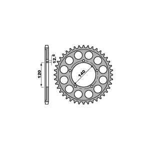 PBR ZĘBATKA TYLNA 4459 41 C45 SUZUKI GSX 1400 (01-06) (JTR1797.41) (ŁAŃC. 530)