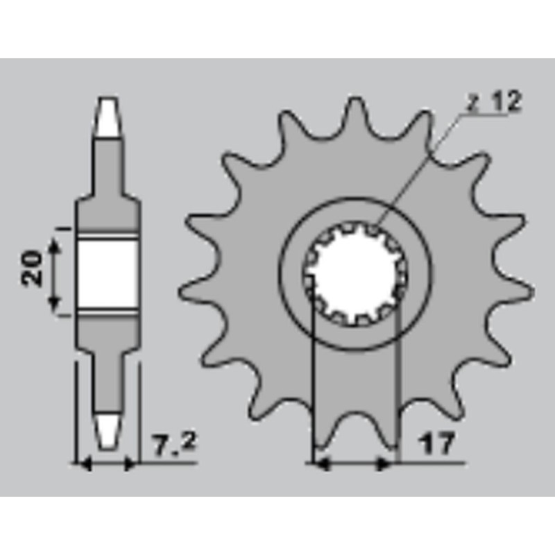 SIFAM ZĘBATKA TYLNA 4461 48 YAMAHA DT 50R 97-03, MBK 50 X LIMIT '00-'04 (ŁAŃC. 420) (JTR1832.48)