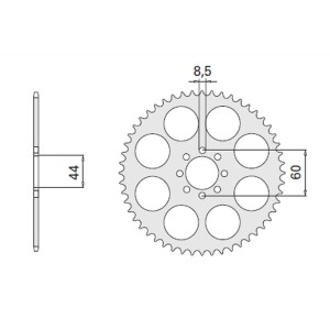 CHT WYPRZEDAŻ ZĘBATKA TYLNA 4461 52 YAMAHA DT 50R 99-02 (2078-52) (JTR1832.52)