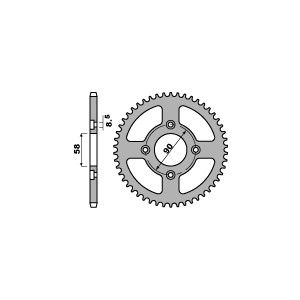 PBR ZĘBATKA TYLNA 4462 37 F HONDA 110I WAVE '12-'14, 125 ANF INNOVA '03-'10, 125 GROM '14-'18, 125 MSX '13-'14 (JTR212.3)