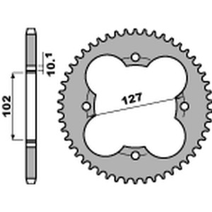 PBR WYPRZEDAZ ZĘBATKA TYLNA 4480 38 C45 POLARIS 450 OUTLAW '08-10', 500 PREDATOR '03-07', 525 OUTLAW '08-10' (JTR1480.38)