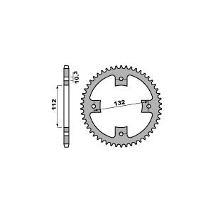 PBR ZĘBATKA TYLNA 4485 38 C45 KYMCO KXR, KXU, MAXXER, MXU 250/300 '02-'15 (ŁAŃC. 520)
