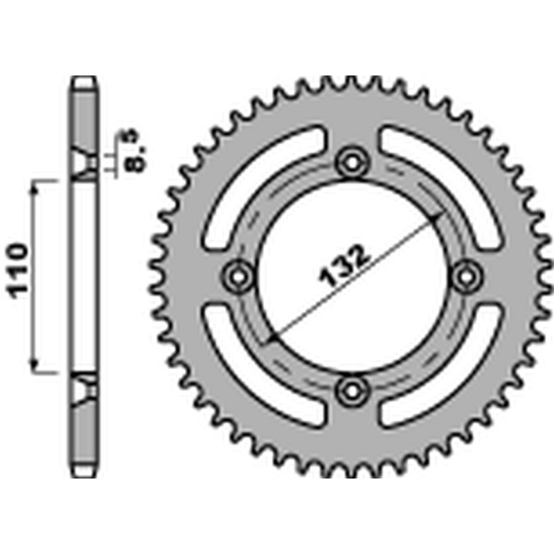 PBR WYPRZEDAZ ZĘBATKA TYLNA 4486 46 KTM SX 85 '04-'24, SX 105 '07-'11 (JTR895.46) (ŁAŃC. 428) (STD.-3)