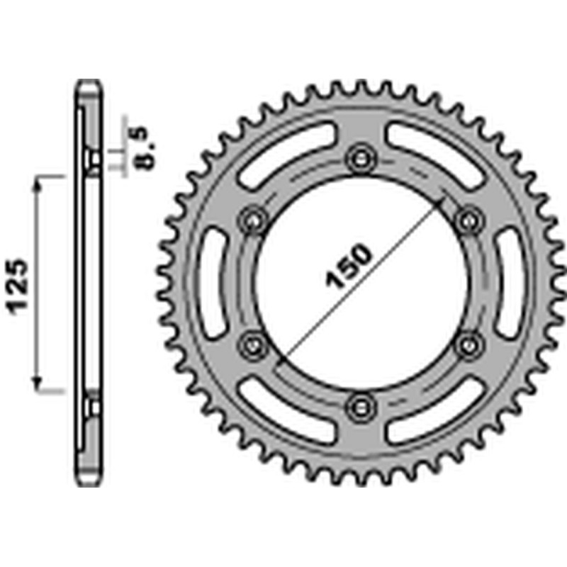 PBR WYPRZEDAZ ZĘBATKA TYLNA 4507 44 C45 KTM 690 ENDURO/SM '07-'18, 790 ADV '18-'20 (JTR897.44) (ŁAŃC.520)