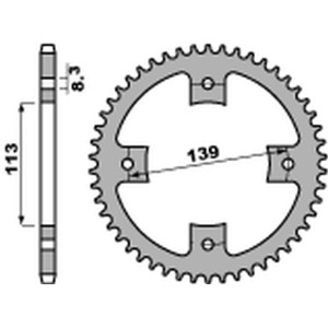 PBR WYPRZEDAZ ZĘBATKA TYLNA 4509 38 C45 SUZUKI LTZ 400 \'09, LT-R 450 \'06-\'09 (JTR1760.38) (ŁAŃC. 520)
