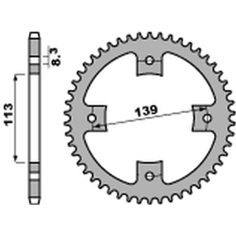 PBR WYPRZEDAZ ZĘBATKA TYLNA 4509 38 C45 SUZUKI LTZ 400 \'09, LT-R 450 \'06-\'09 (JTR1760.38) (ŁAŃC. 520)