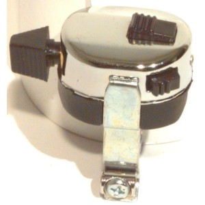 Włącznik świateł EMGO 2025/02 z klaksonem i zapłonem chromowany na kierownicę 7/8" 22 mm