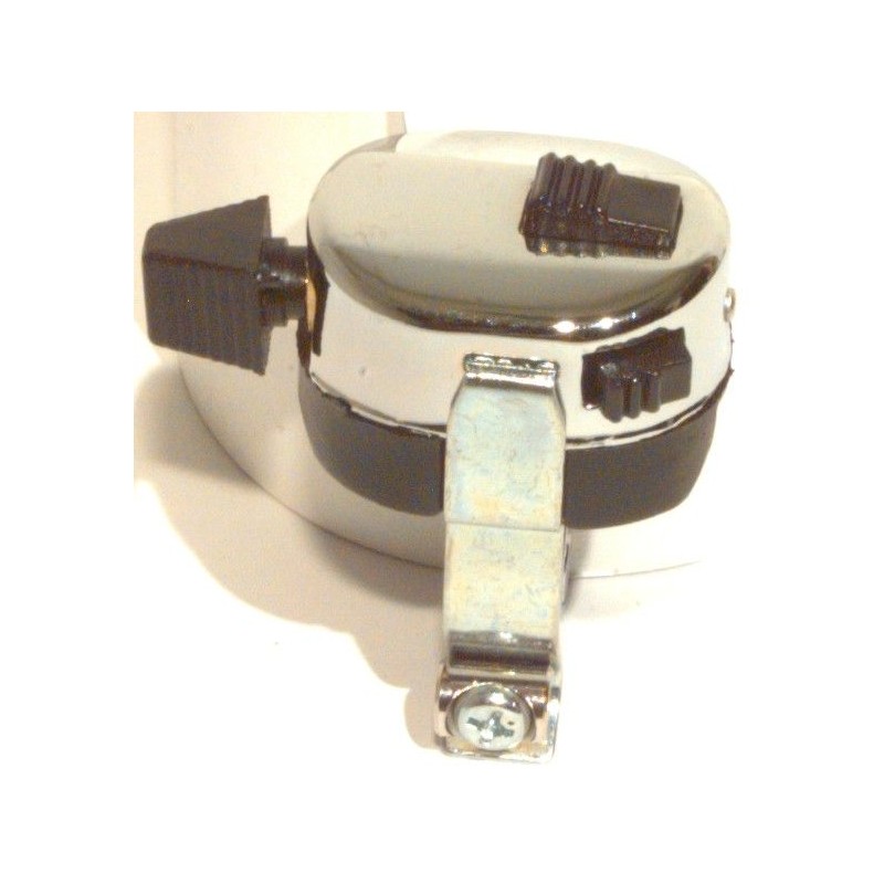 Włącznik świateł EMGO 2025/02 z klaksonem i zapłonem chromowany na kierownicę 7/8" 22 mm