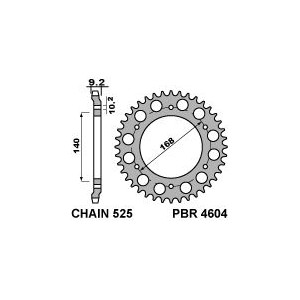 PBR ZĘBATKA TYLNA 4604 42 C45 HUSQVARNA NUDA 900R 12 (ŁAŃC. 525)