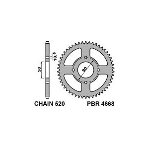 PBR ZĘBATKA TYLNA 4668 44 HONDA XL 125V VARADERO 01-13
