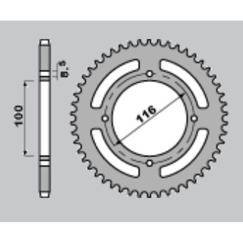 GROSSKOPF WYPRZEDAŻ ZĘBATKA TYLNA ALUMINIOWA KOLOR ZIELONY 467 52 KAWASAKI KX 80 '98-'00, KX 85 '01-'20, KX 100 '00-'21